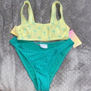Cute two piece palm tree bikini